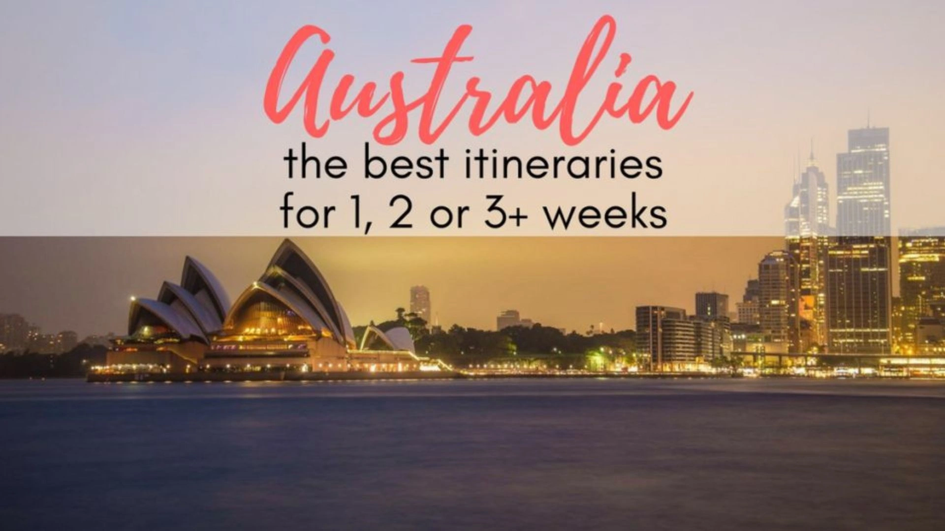 australia travel itinerary